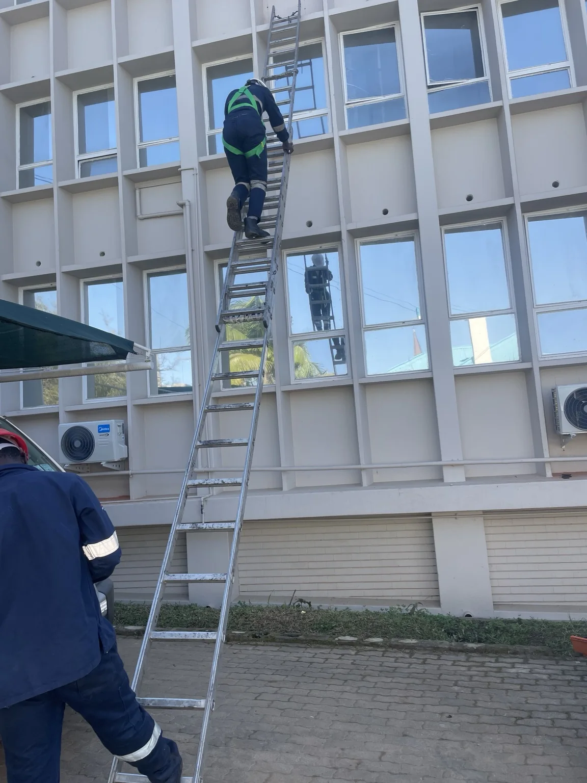 Air-conditioning work at NSSA Building Mutare